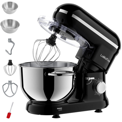 LoMoTive batidora de pie 6qt, vista general de la base estable para mezclas