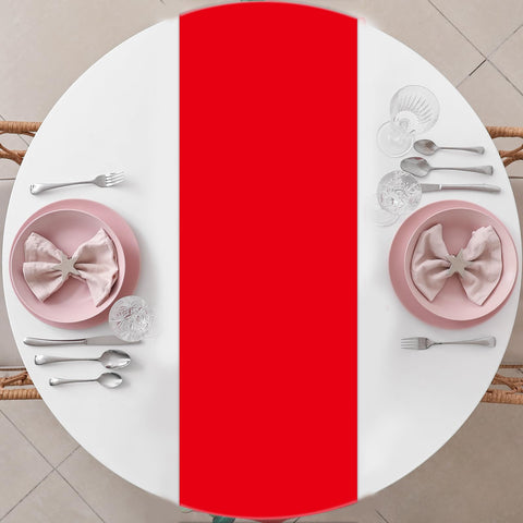 Lonfliness corredor de mesa rojo para graduaciones, decoración sobria y moderna.