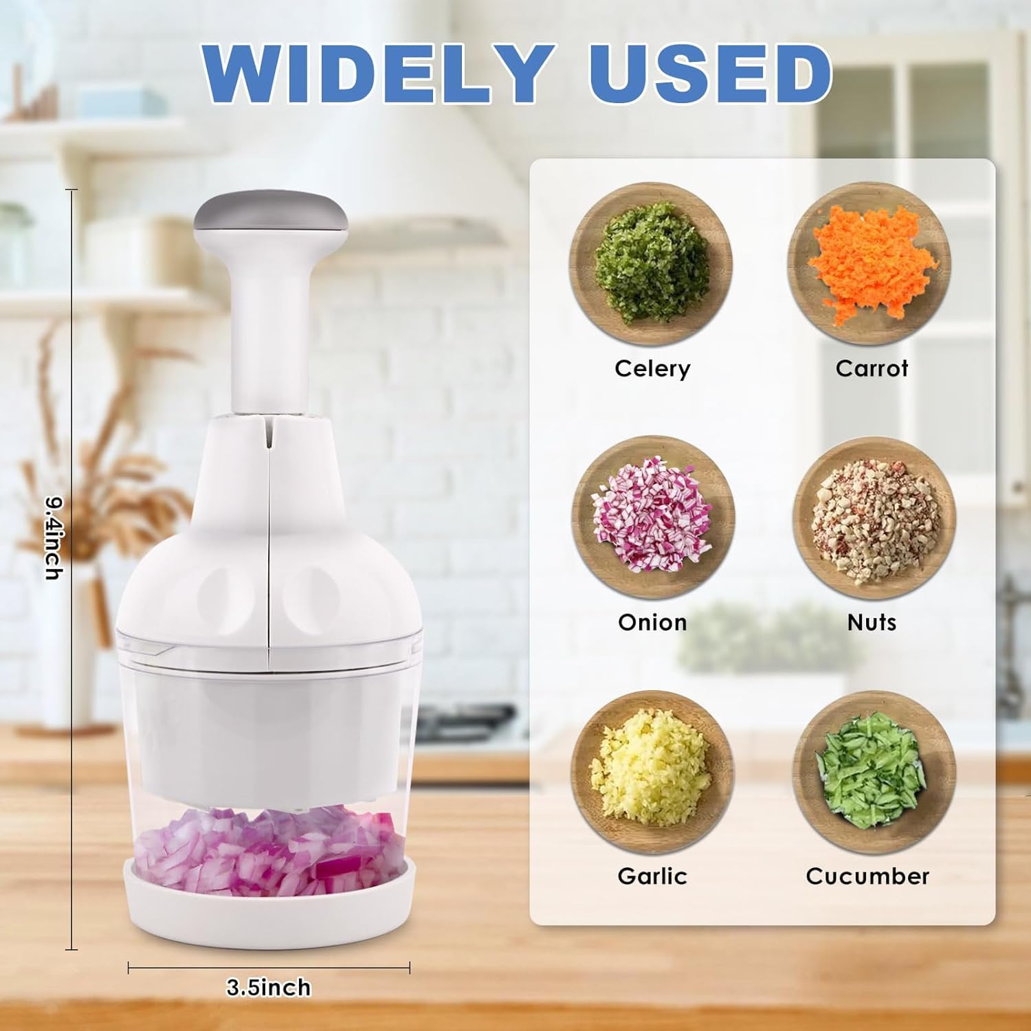 Longmann picadora de alimentos portátil, perfecta para picnic y salidas.