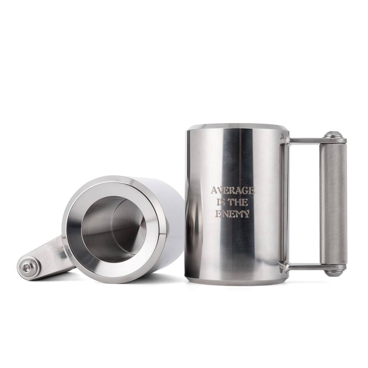 LongPunch taza pesada con forma de mancuerna, ideal para entrenar y beber.