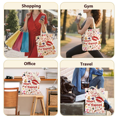 LONGXIN Sabrina Merch bolso de canvas de gran capacidad para compras y regalos