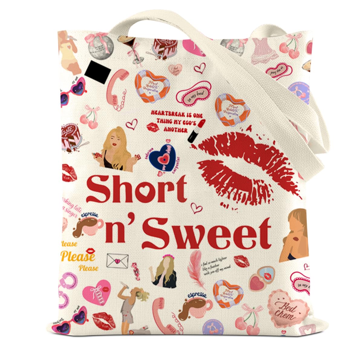 LONGXIN Sabrina Merch bolso de canvas, frente, ideal para compras diarias