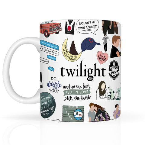 Taza LONGXIN Twilight en mano, regalo temático para fans de Twilight.