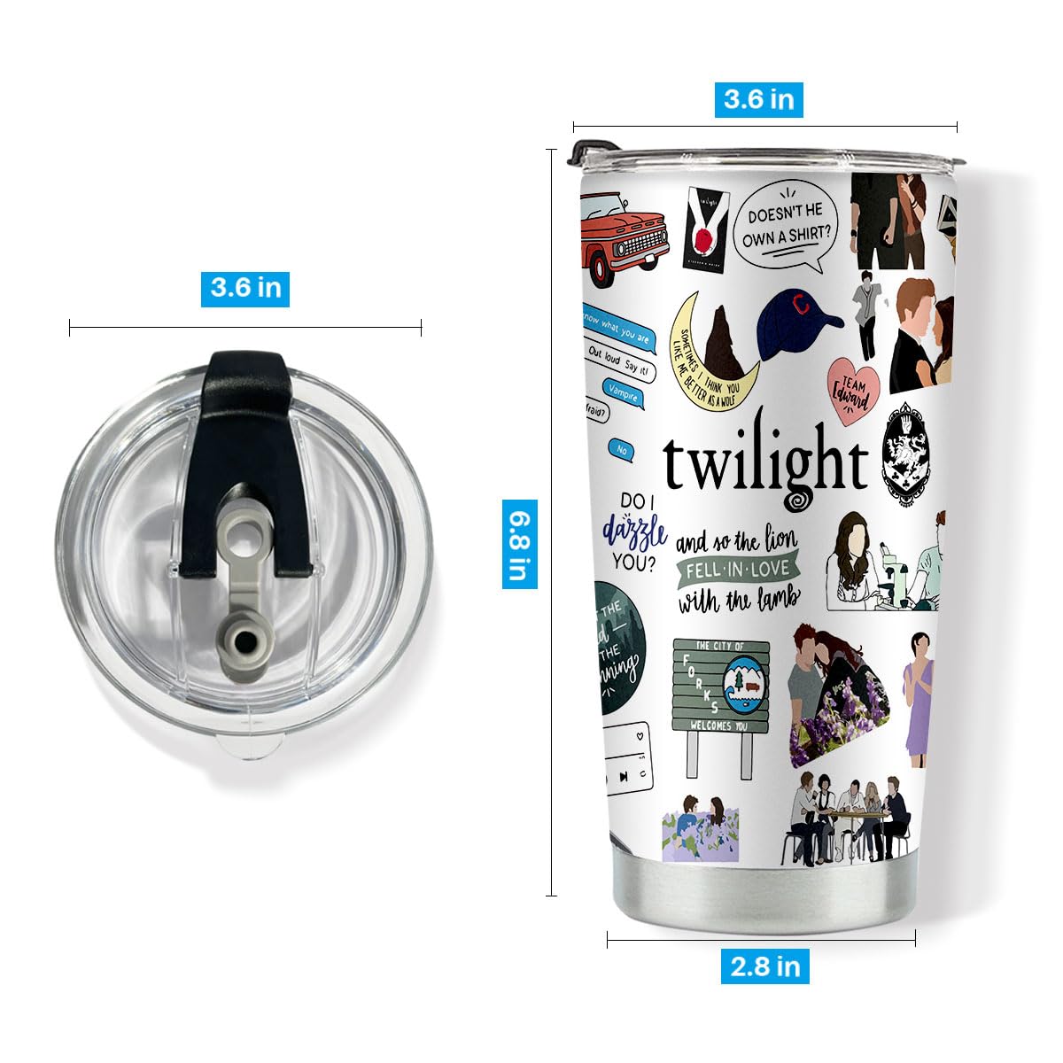 Tapa-clara LONGXIN Twilight, cierre seguro para transporte diario.