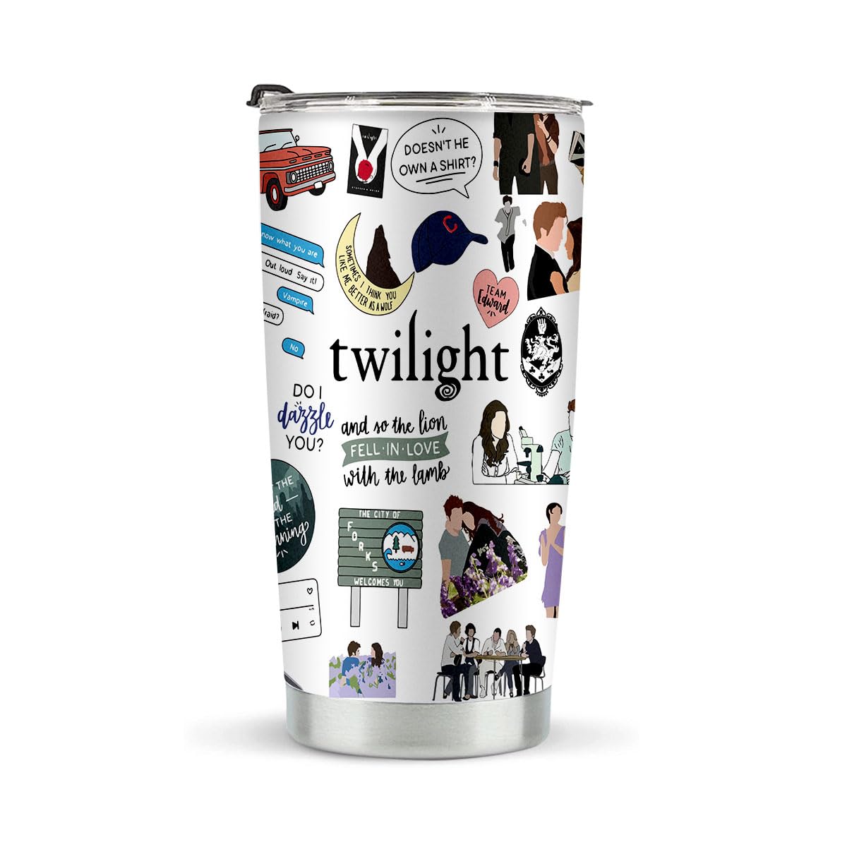 Vaso-termico-20oz LONGXIN Twilight mantiene bebidas frías por horas.