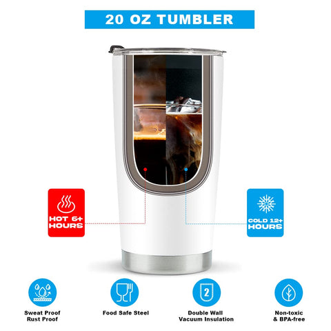 LONGXIN Vaso termico con tapa transparente libre de BPA para viaje.