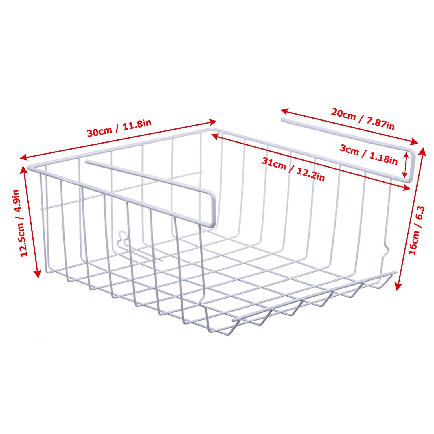 Lonian organizador de cocina bajo estante 2-pack para almacenamiento ordenado