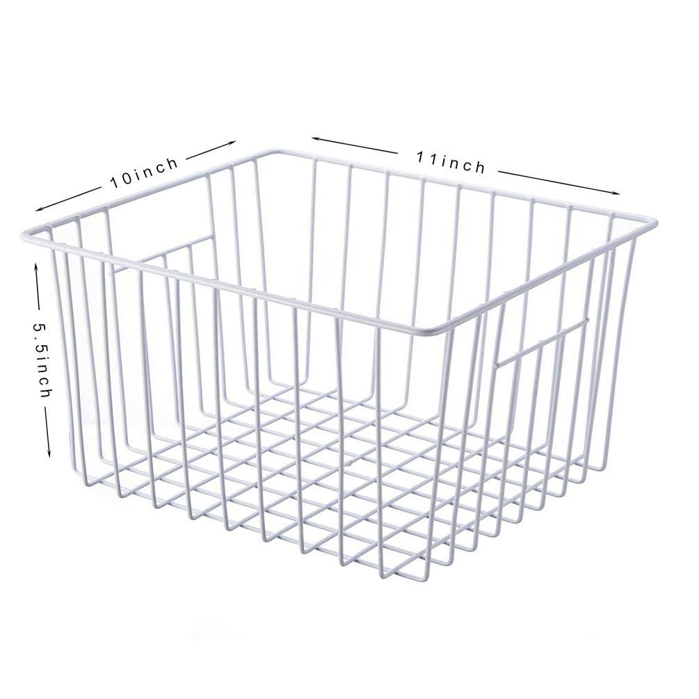Lonpute cesta de congelador, interior visible, ideal para clasificar carnes y verduras.
