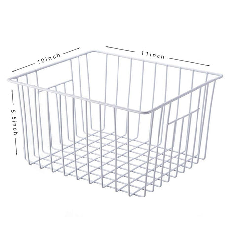 Lonpute cesta de congelador, interior visible, ideal para clasificar carnes y verduras.