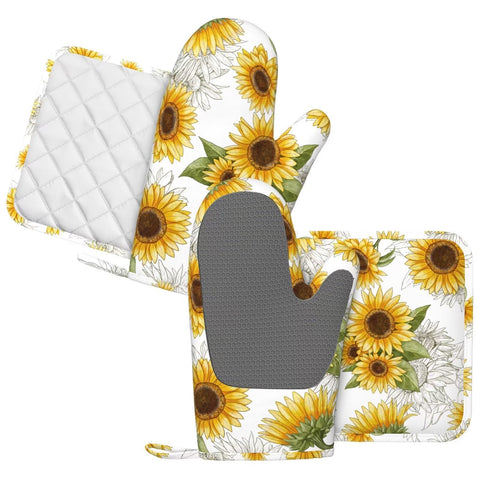 Posavasos de silicona LONSANT con girasol protegen superficies del calor.