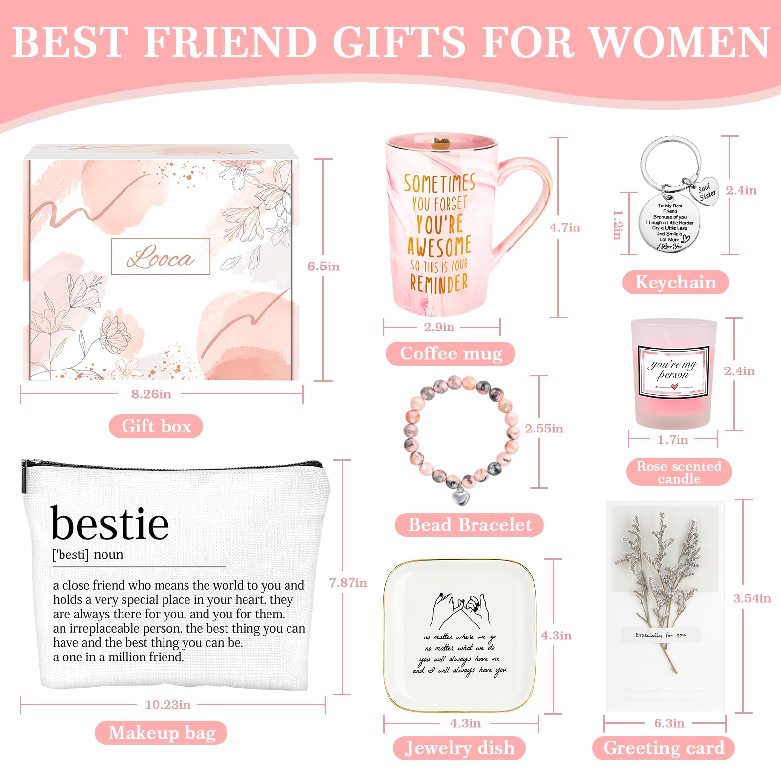 Looca Mejor Amiga Caja Regalo Elegante: presentación lista para regalar.