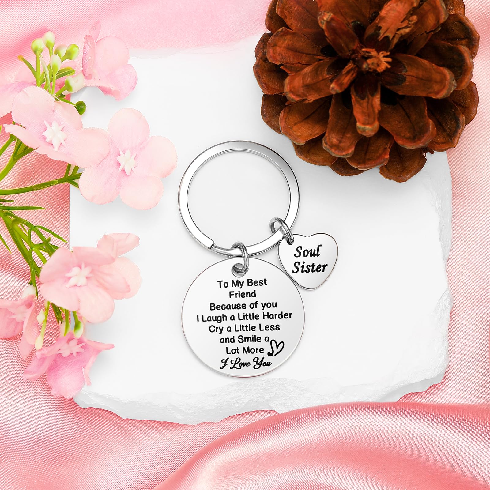 Looca Mejor Amiga Pulsera de Perlas Rosa: complemento elegante para cualquier look.