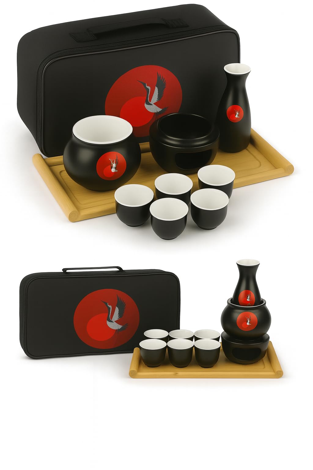 Conjunto LOONCREST de sake japonés completo para degustación elegante