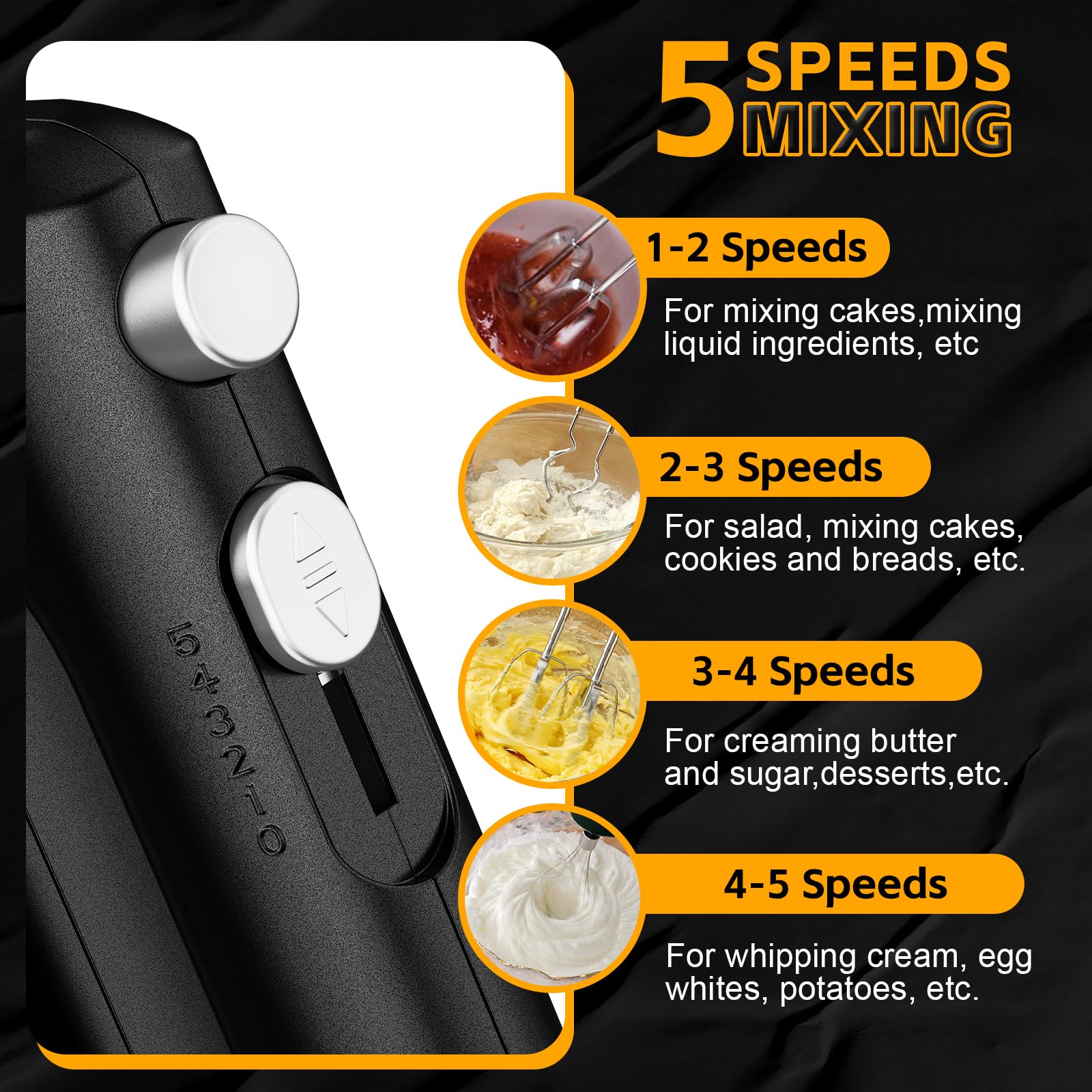 Batidora de mano Lord Eagle con motor 300W para mezclar rápido