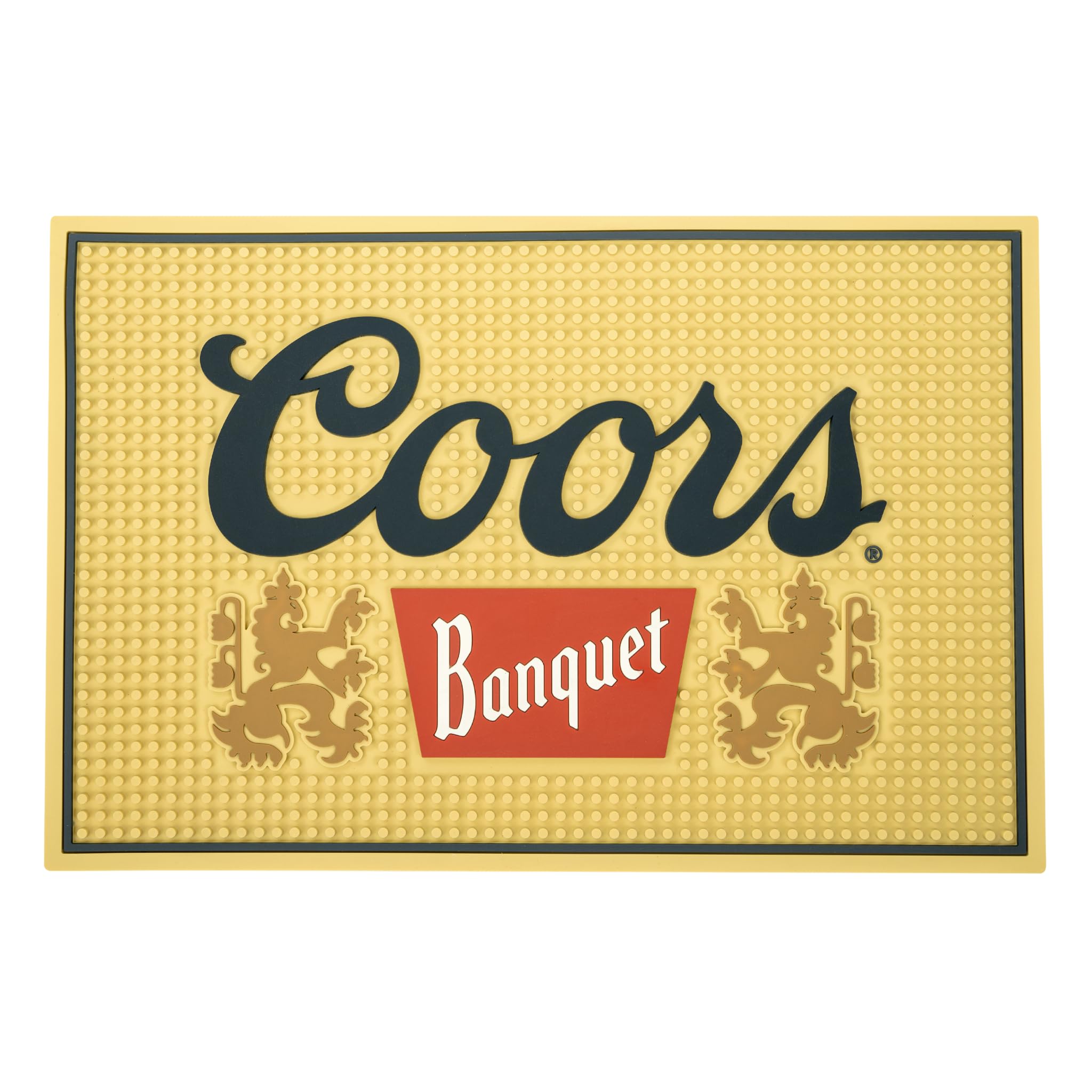 Almohadilla LORD'S ROCKS Coors Banquet para mostrador, protege derrames y mantiene el área ordenada.