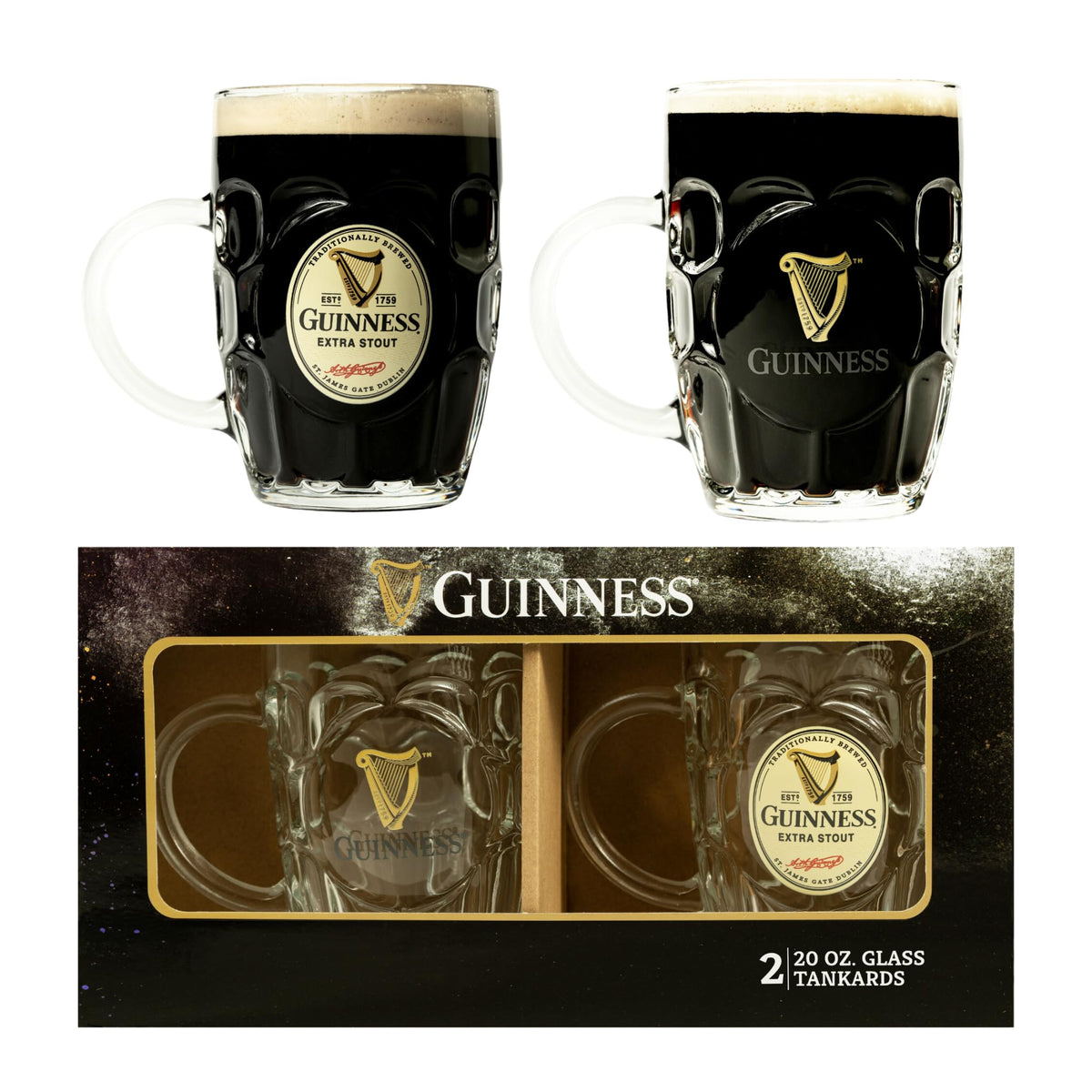Vasos LORD'S ROCKS Guinness 20oz, dúo, para compartir momentos.