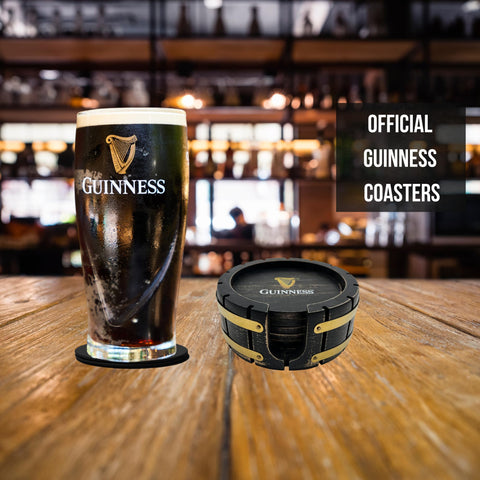 LORD'S ROCKS Guinness acabado dorado y negro en posavasos