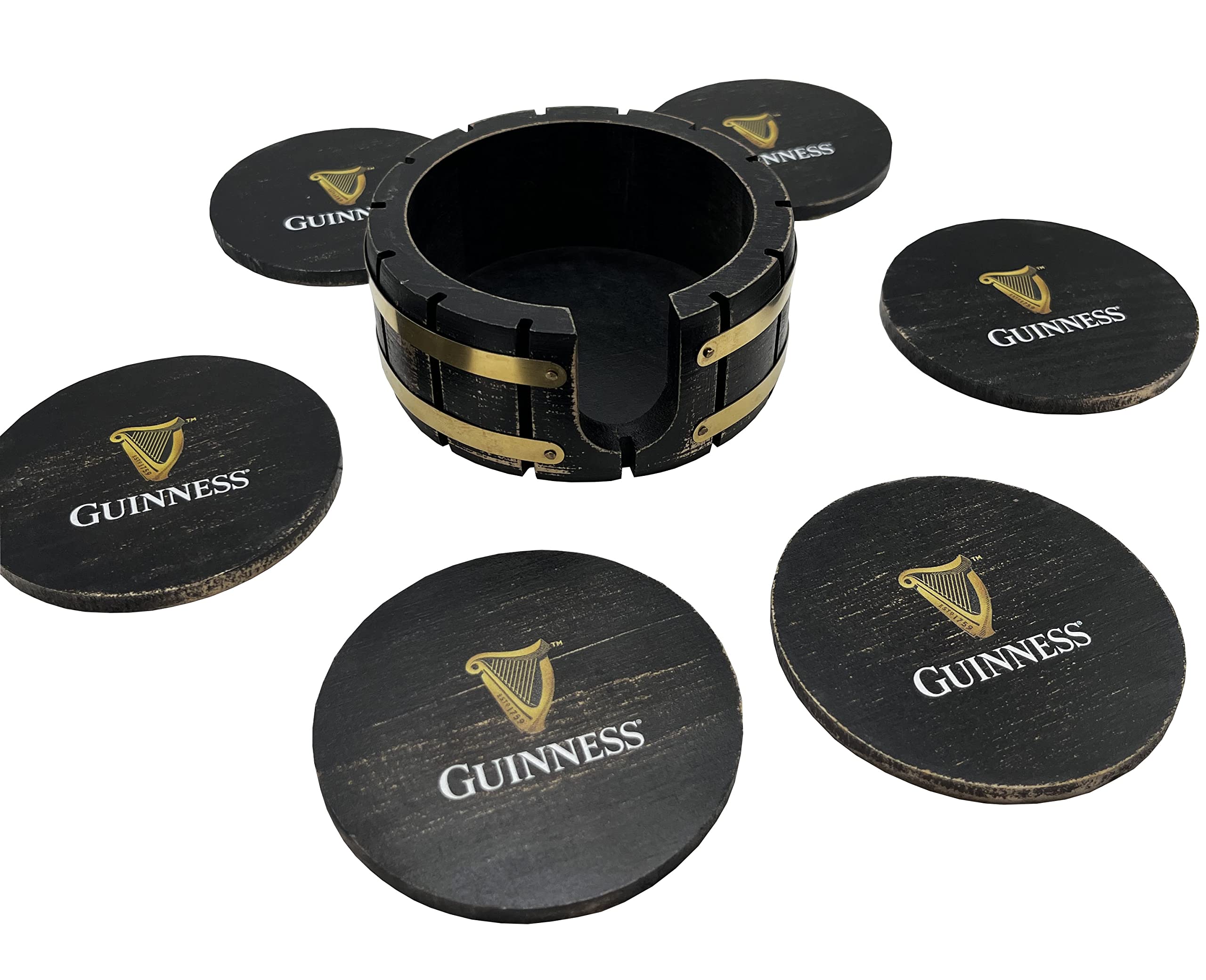 LORD'S ROCKS Guinness posavasos detalle de madera pulida