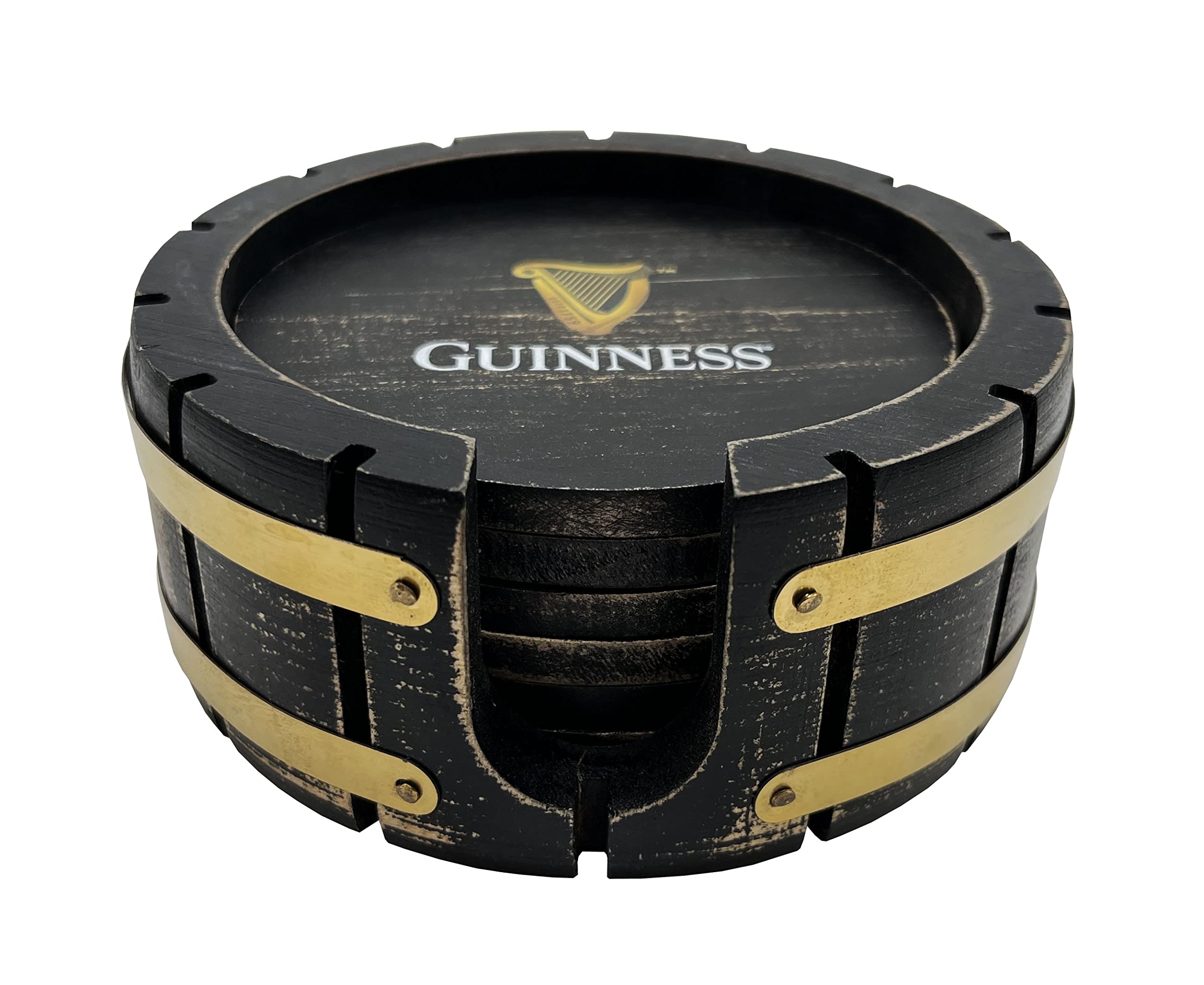 LORD'S ROCKS Guinness posavasos con logotipo dorado para proteger superficies