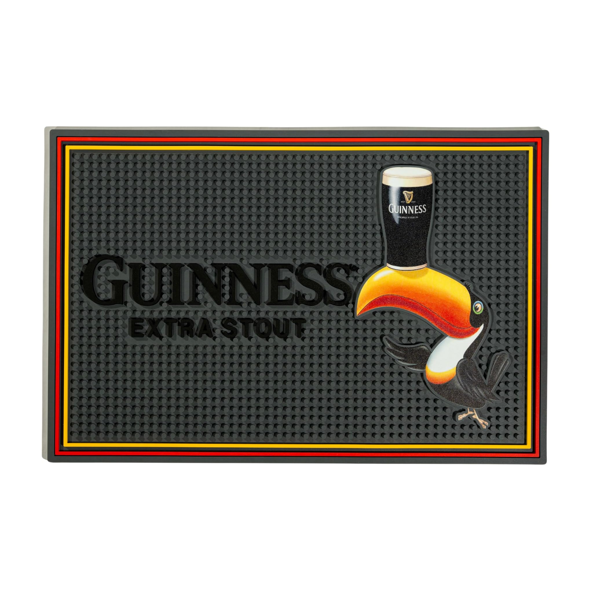 LORD'S ROCKS posavasos Guinness con arte toucan retro protege encimeras y añade estilo.