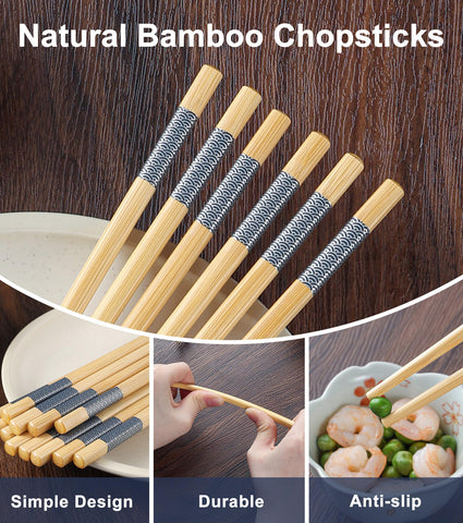LOROTOCO palillos de bambú útiles en cocina y restaurantes domésticos.
