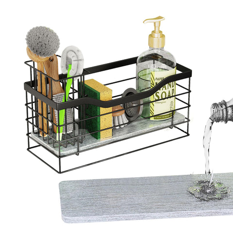 Soporte Lorthynex para esponja con almohadilla de diatomita, secado rápido.