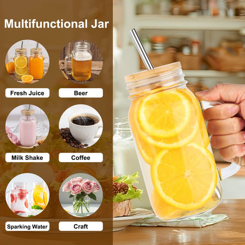 Cuerpo de cristal grueso LOSANJI, duradero y apto para bebidas frías.