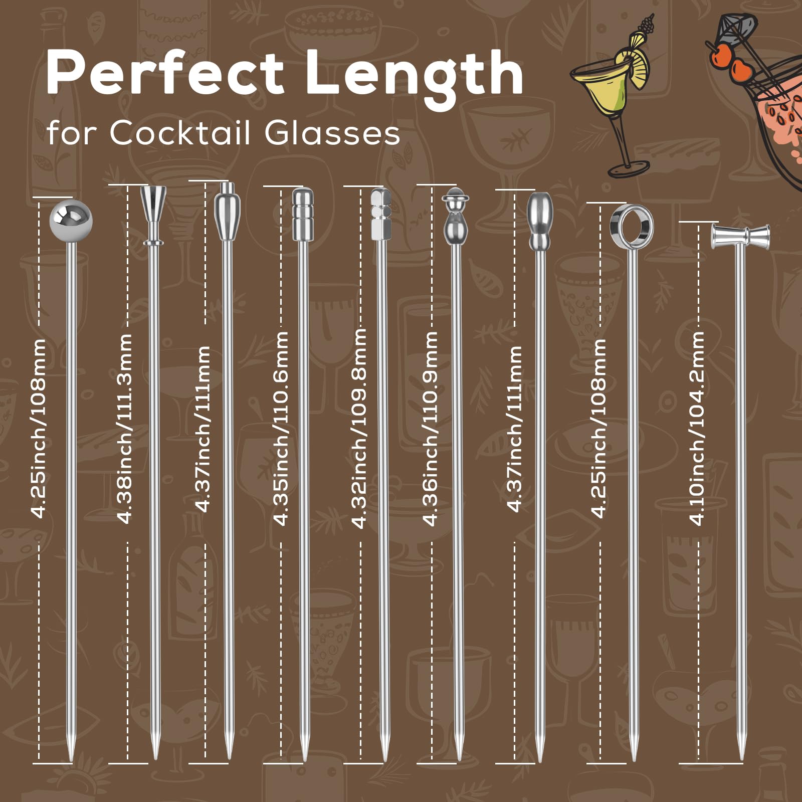 Losneg palillos para aperitivos y bebidas, ideales para fiestas y recepciones.