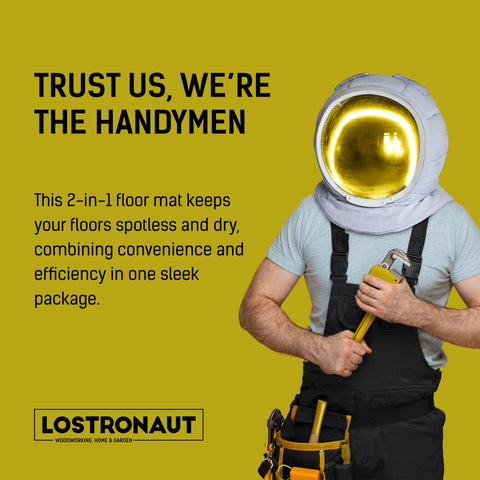 LOSTRONAUT alfombra-entrada-dos-secciones permite ajustar la limpieza según la puerta