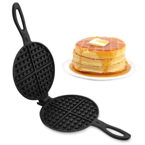 Plancha para gofre Lot45 de hierro forjado, frente, cocción uniforme al aire libre