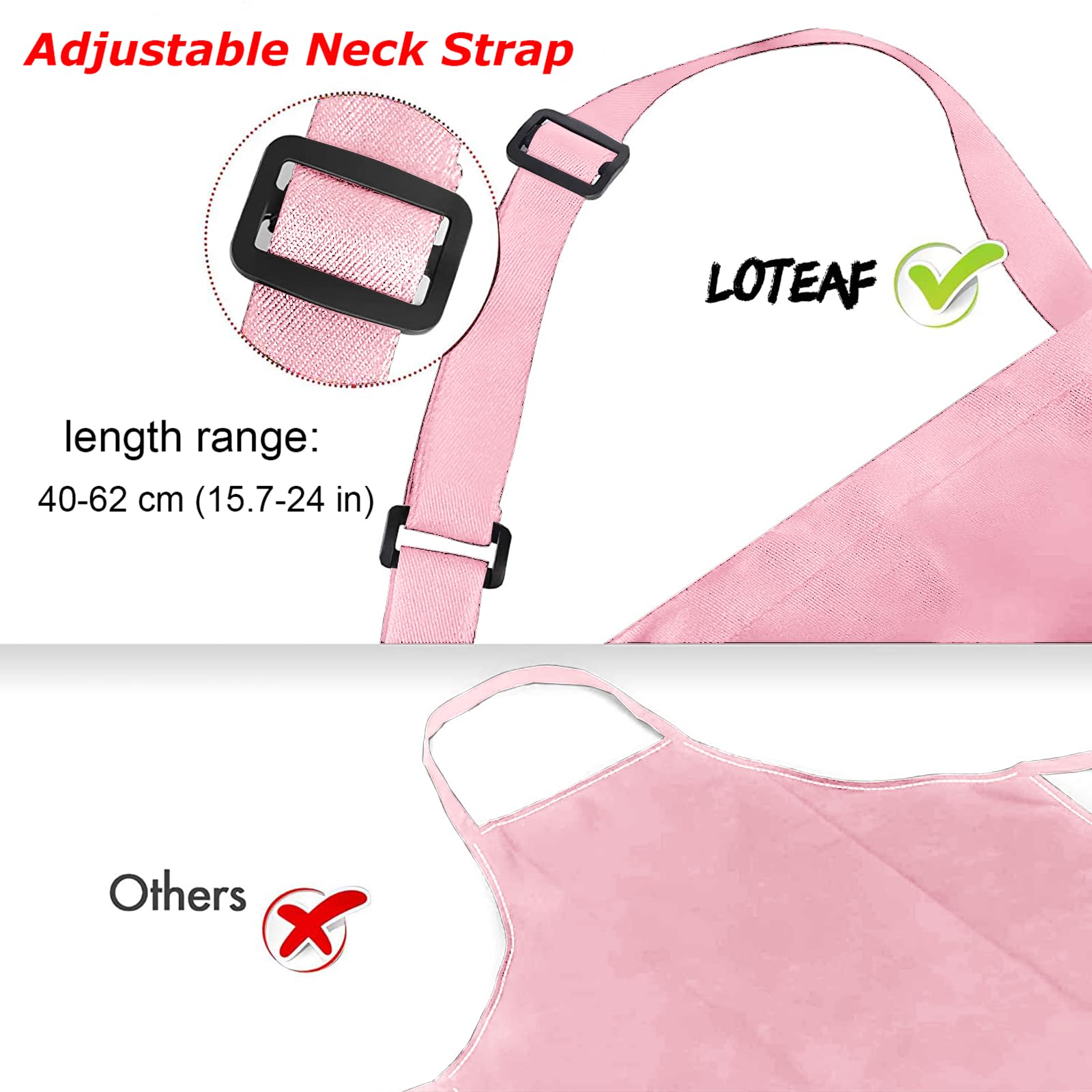 Delantal loteaf impermeable mantiene la ropa seca ante salpicaduras.