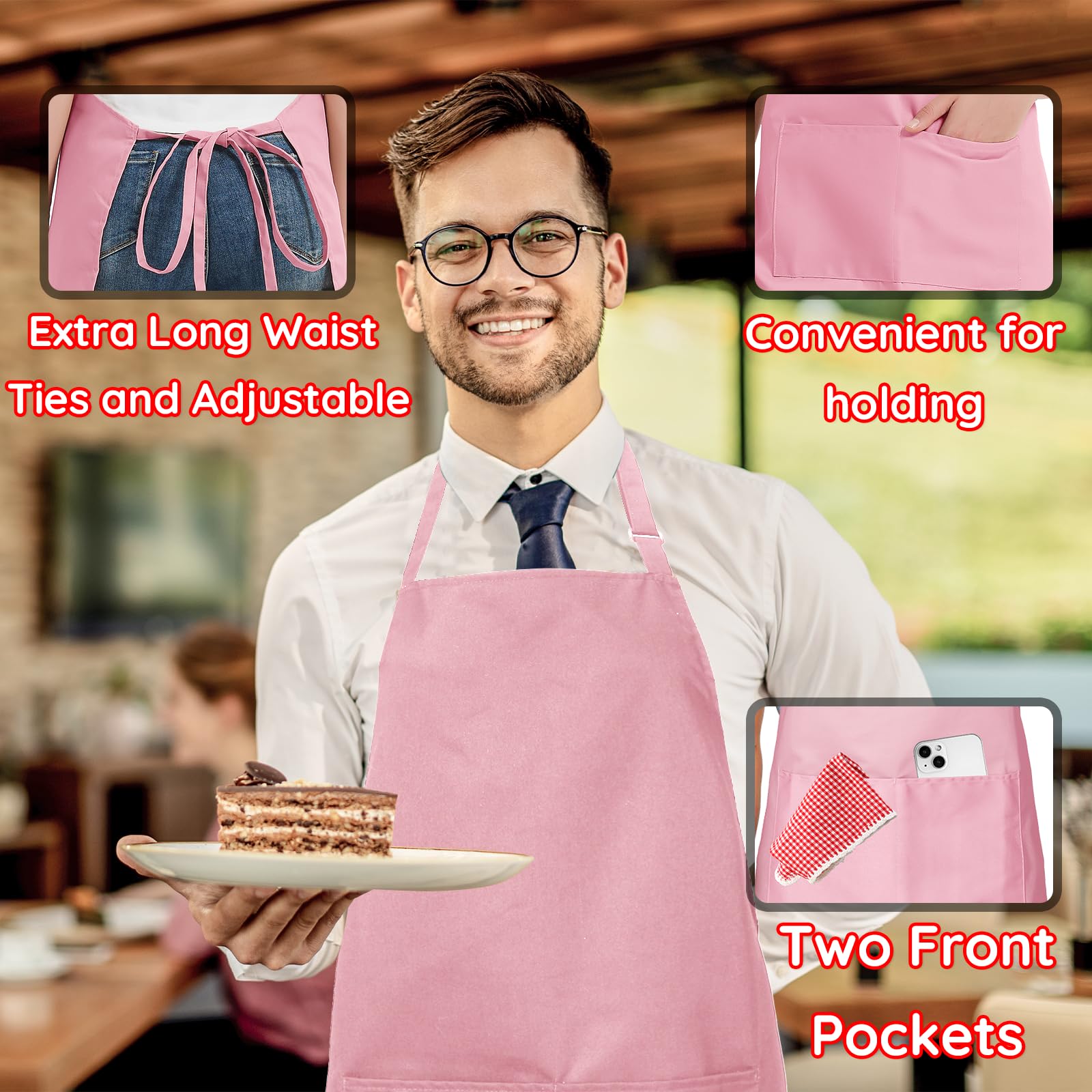 Delantal loteaf de usos múltiples, ideal para cocina, horneado y jardín.