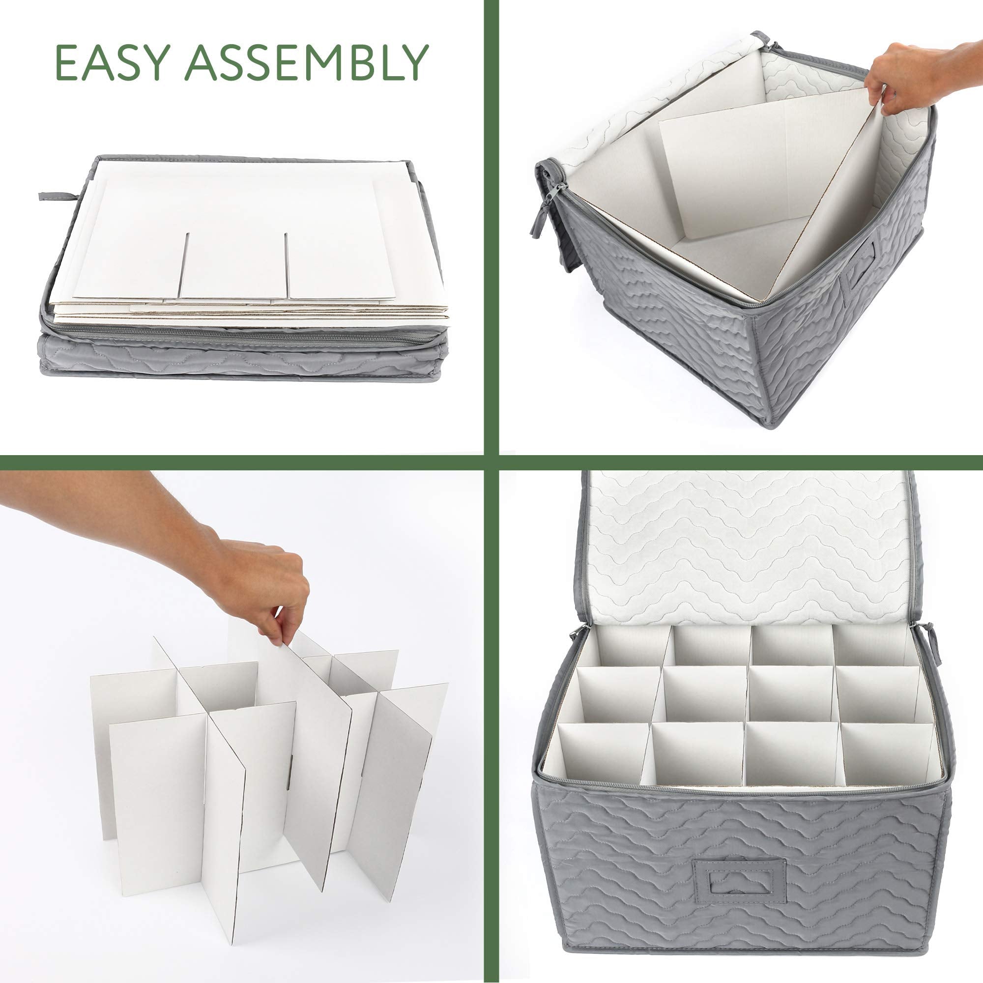 LotFancy caja de almacenamiento gris añade estilo y protección al hogar.