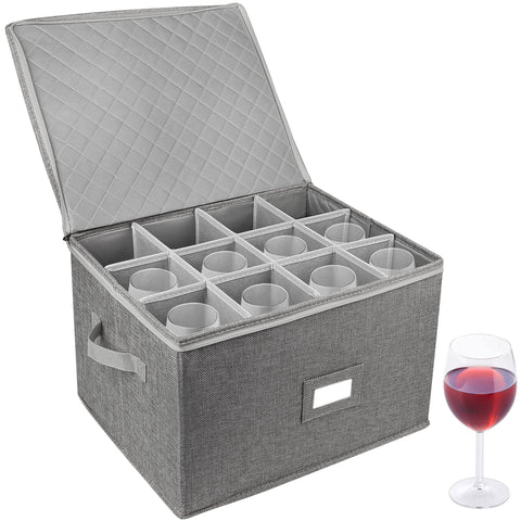 LotFancy compatibilidad-vajilla-cristal: organización eficiente para copas y vasos.