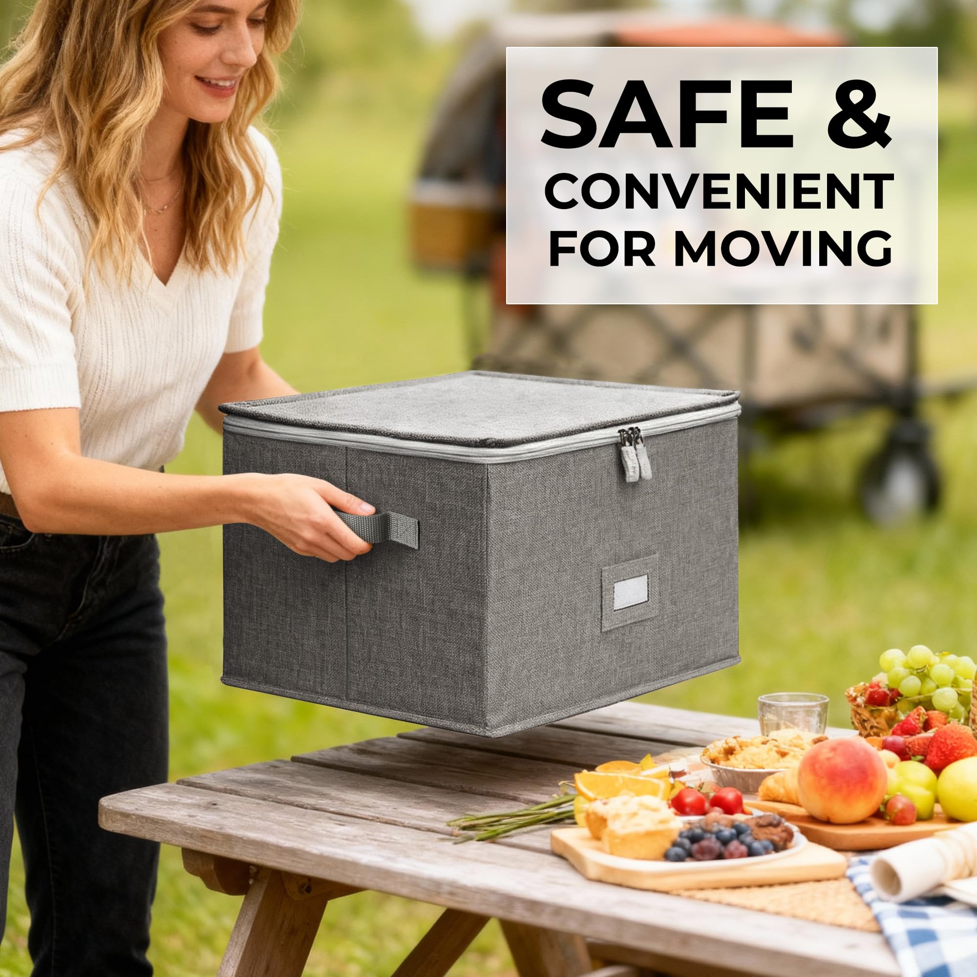 LotFancy divisores-desmontables-12-copas: organización segura para 12 piezas de cristal.