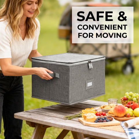 LotFancy divisores-desmontables-12-copas: organización segura para 12 piezas de cristal.