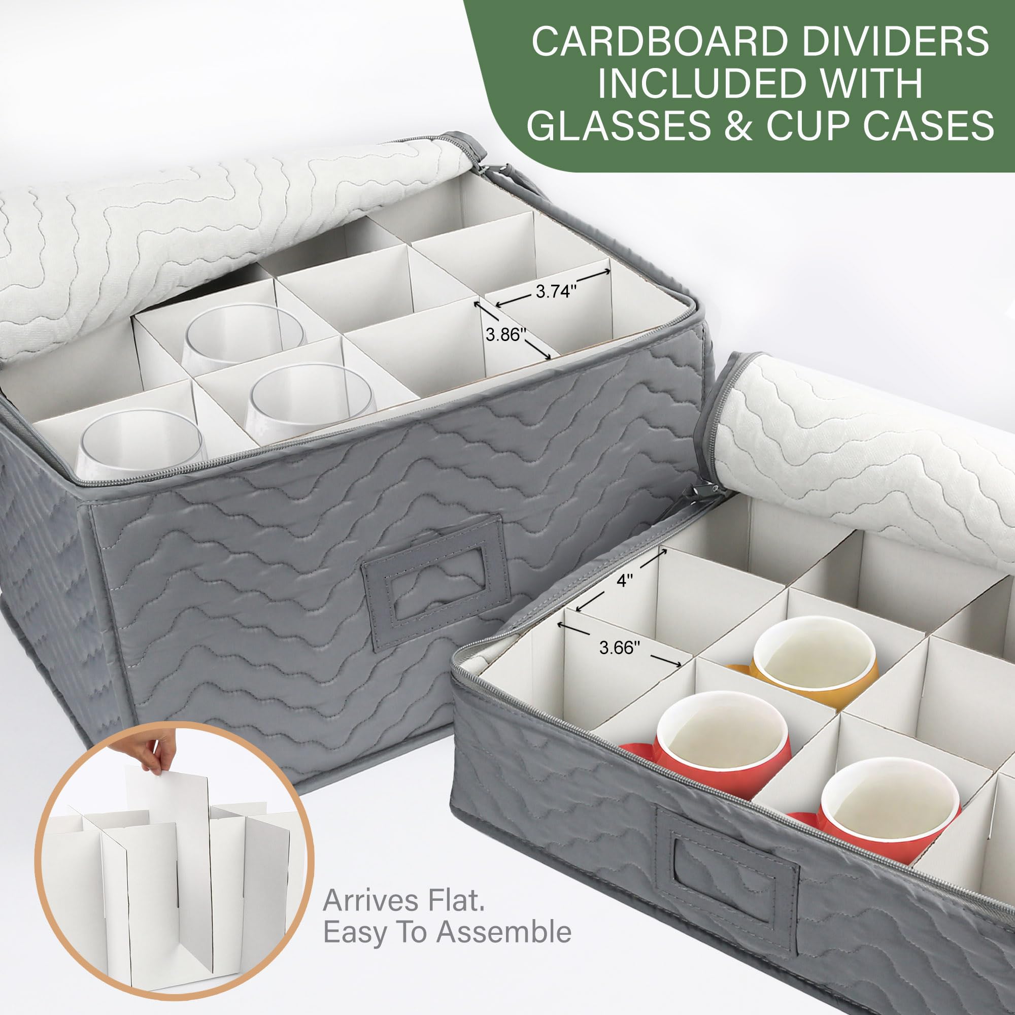 LotFancy estuche tazas 6 piezas guarda tazas con cuidado.