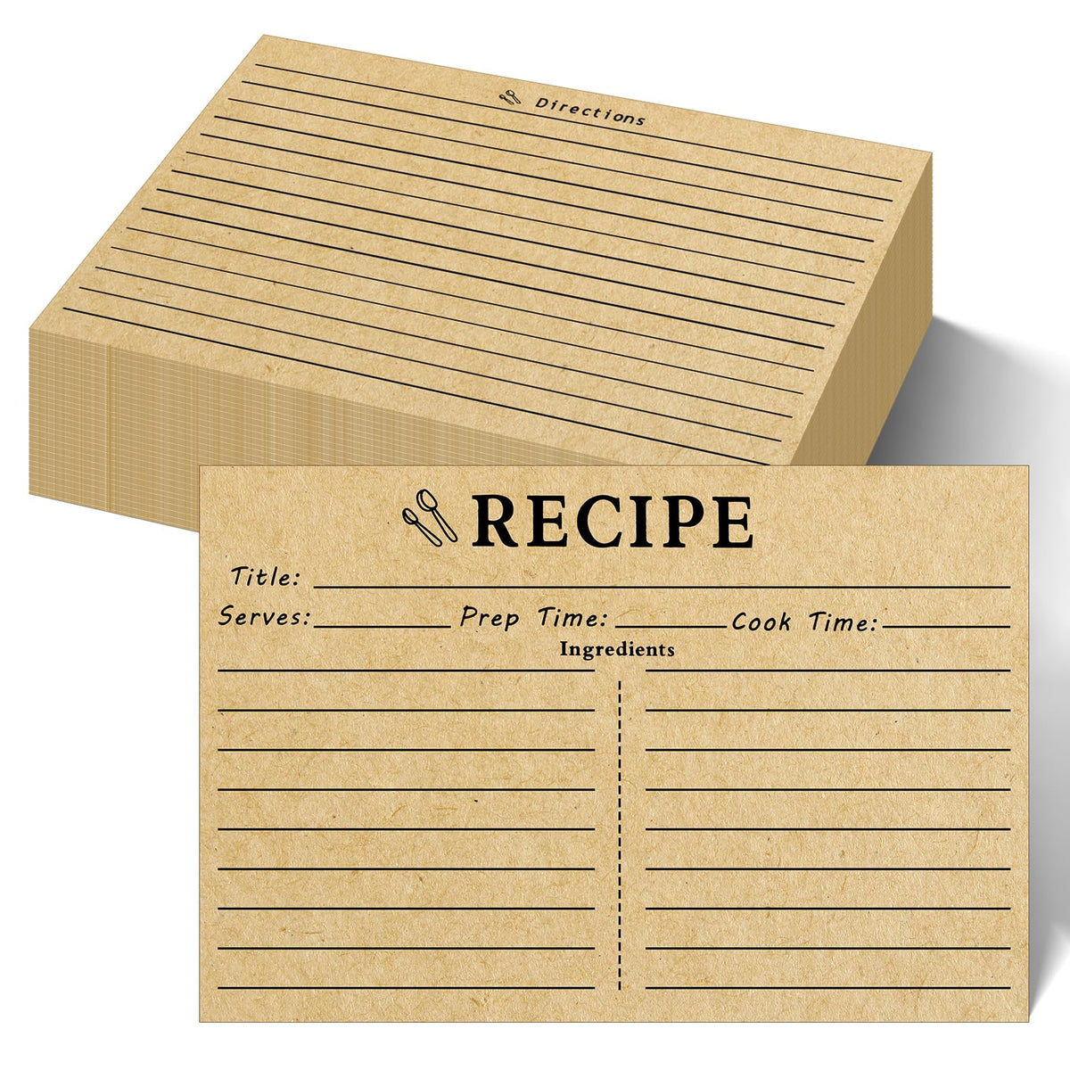 LOTMER tarjetas-recetas 100 hojas frente con título y tiempos de cocción