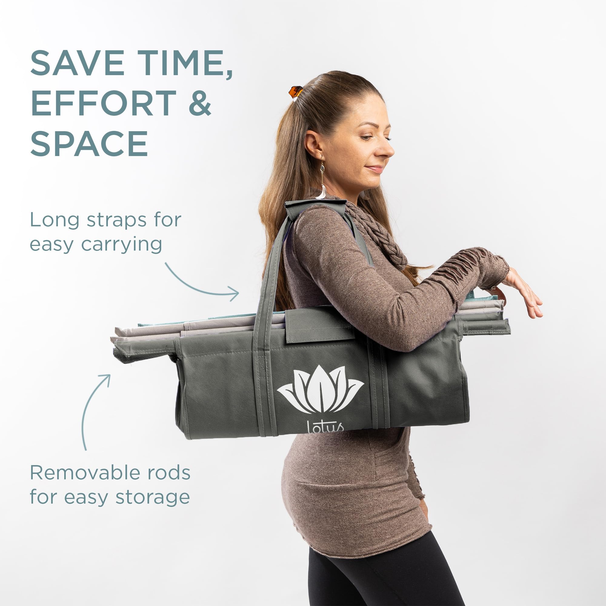 Lotus bolsa desmontable con cierre para adaptar a mandados