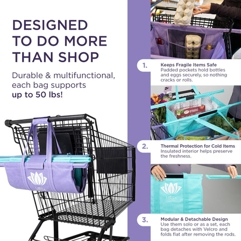 Lotus Original Trolley: bolsas plegables para uso rápido en compras.