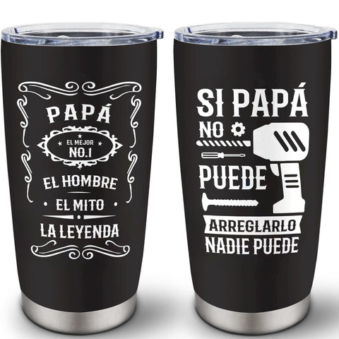 Louasedh papa tumbler 20 onzas con diseño único para papá.