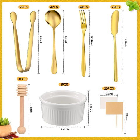 Lounsweer cucharas mini charcutería dorado para porciones y degustación.