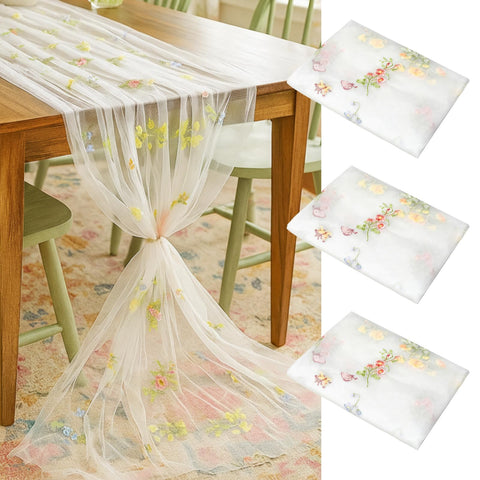 Lounsweer Flores silvestres en tule: añade elegancia y textura a cualquier mesa.