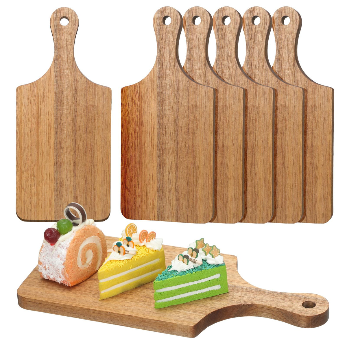 Tabla de corte Lounsweer acacia rectangular con asa para servir