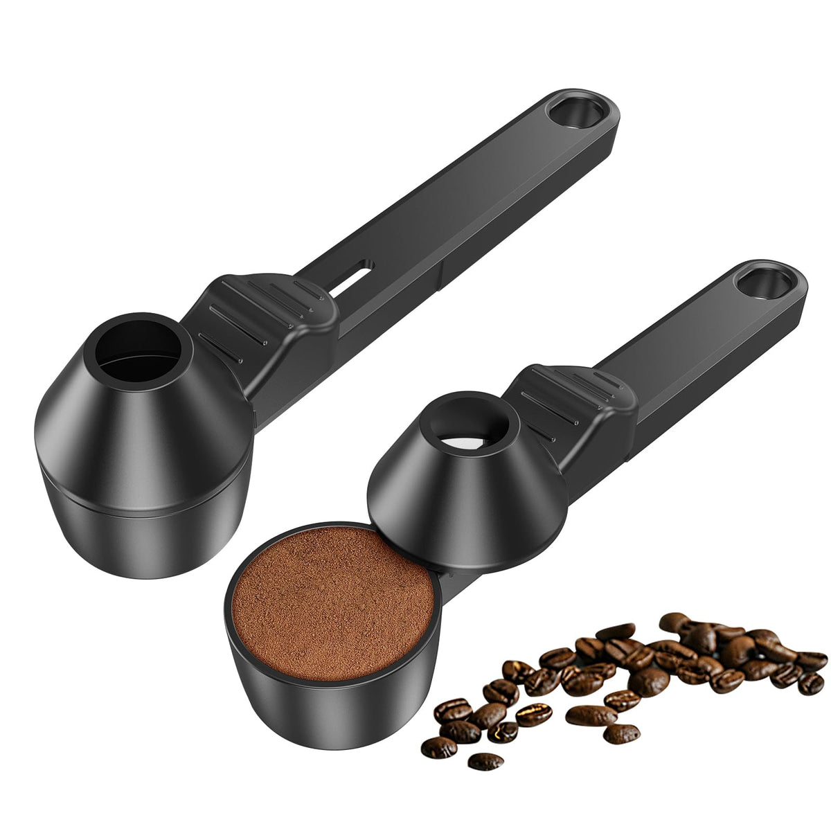 Lov Sprout cuchara con embudo para café y cápsulas K-Cup reutilizables, medida precisa.