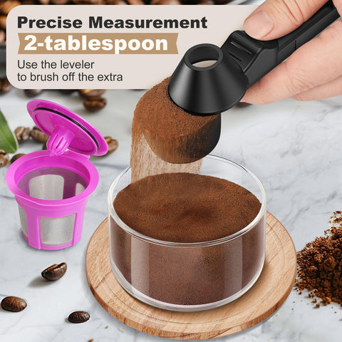 Lov Sprout embudo con cuchara para llenar cápsulas K-Cup sin derrames.