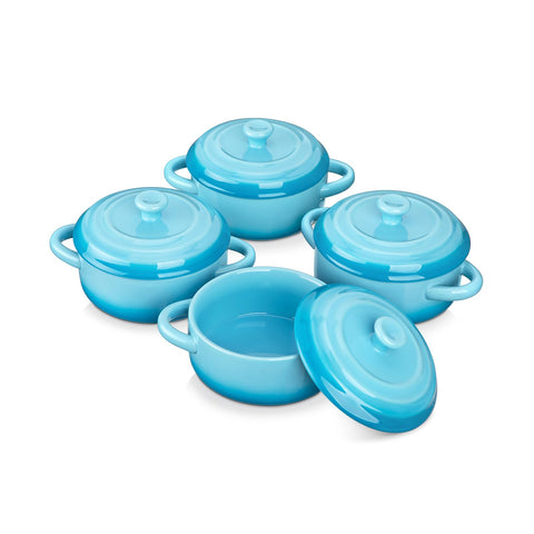 LOVECASA mini cocotte con tapas para porciones individuales y presentación elegante.