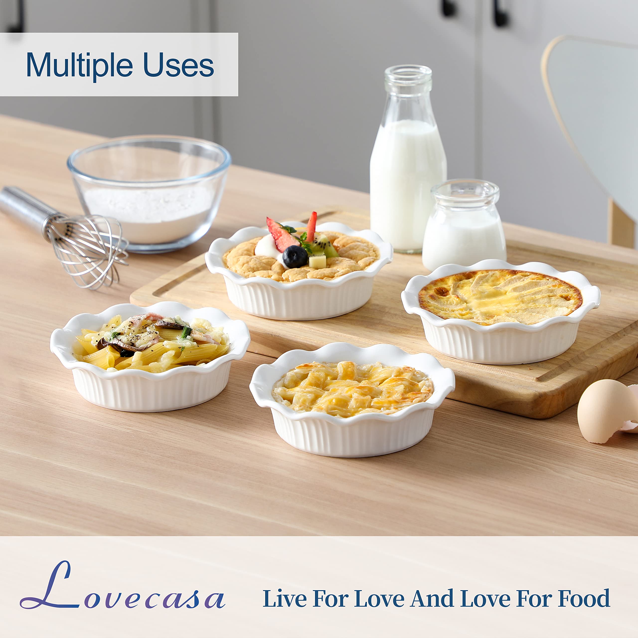 LOVECASA mini pie cerámica antiadherente para desmolado fácil.