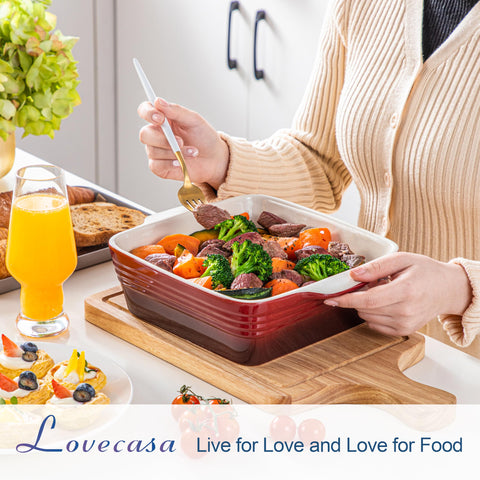 LOVECASA superficie antiadherente, fácil de limpiar tras hornear.
