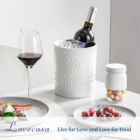 LOVECASA porta-utensilios diseño vintage farmhouse para decoración de cocina.